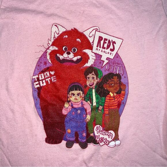 Toddler "Turning Red" Pink Graphic Tee 0521K - Picture 2 of 4